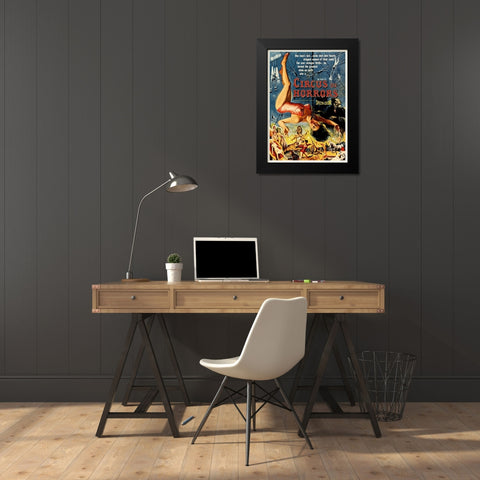 Circus of Horrors Black Modern Wood Framed Art Print by Hollywood Photo Archive