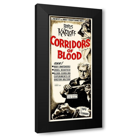 Corridors of Blood - 1963 Black Modern Wood Framed Art Print with Double Matting by Hollywood Photo Archive