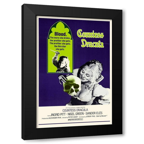 Countess Dracula Black Modern Wood Framed Art Print by Hollywood Photo Archive