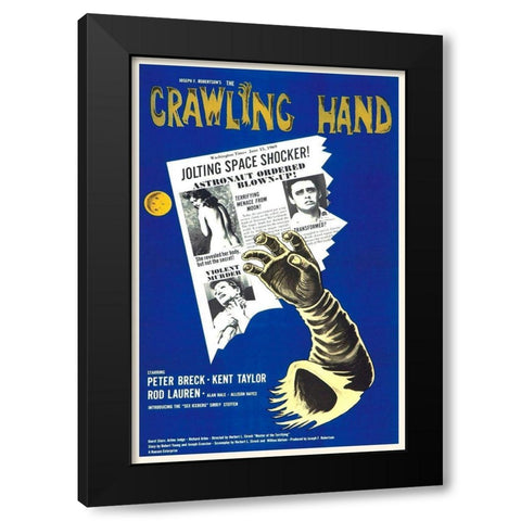 Crawling Hand Black Modern Wood Framed Art Print with Double Matting by Hollywood Photo Archive