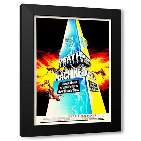 Death Machines Black Modern Wood Framed Art Print by Hollywood Photo Archive
