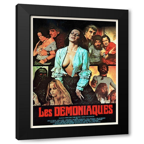 French - The Demoniacs Black Modern Wood Framed Art Print by Hollywood Photo Archive