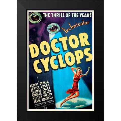 Doctor Cyclops Black Modern Wood Framed Art Print by Hollywood Photo Archive