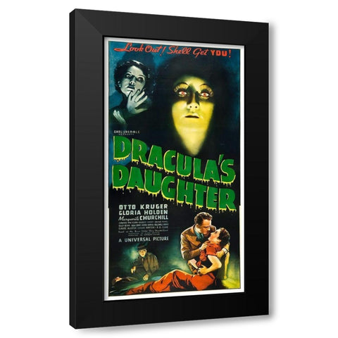 Draculas Daughter Black Modern Wood Framed Art Print with Double Matting by Hollywood Photo Archive
