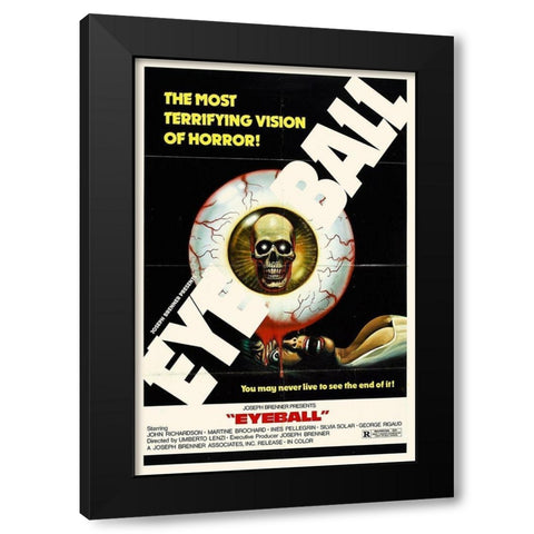 Eyeball Black Modern Wood Framed Art Print with Double Matting by Hollywood Photo Archive