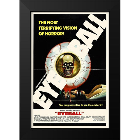 Eyeball Black Modern Wood Framed Art Print by Hollywood Photo Archive
