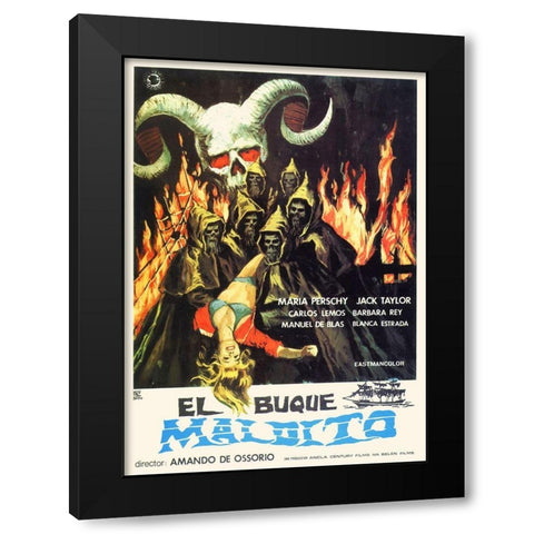 Spanish - The Ghost Galleon Black Modern Wood Framed Art Print by Hollywood Photo Archive