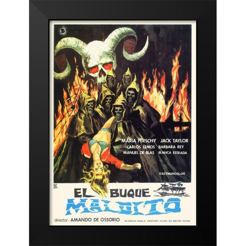 Spanish - The Ghost Galleon Black Modern Wood Framed Art Print by Hollywood Photo Archive