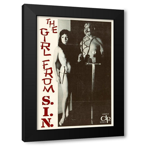 The Girl from S.I.N. Black Modern Wood Framed Art Print by Hollywood Photo Archive