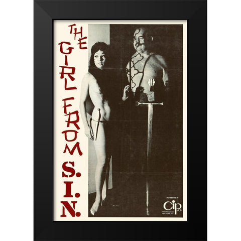 The Girl from S.I.N. Black Modern Wood Framed Art Print by Hollywood Photo Archive