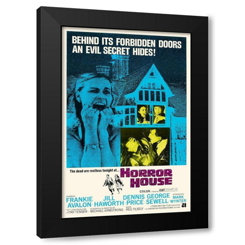 Horror House Black Modern Wood Framed Art Print by Hollywood Photo Archive