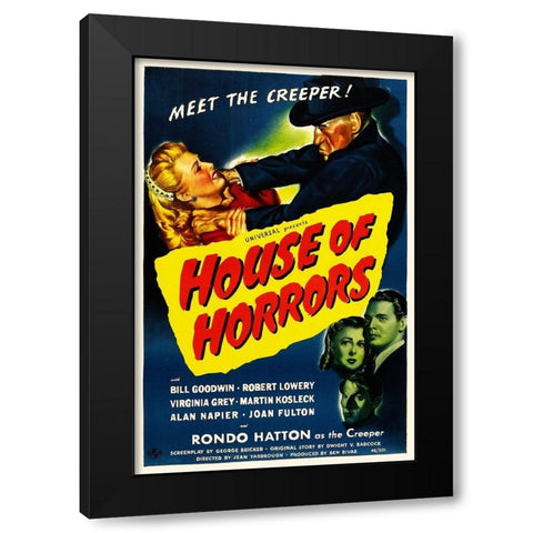 House of Horrors - Meet The Creeper Black Modern Wood Framed Art Print by Hollywood Photo Archive