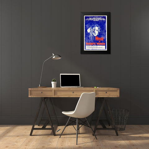 House of Psychotic Women Black Modern Wood Framed Art Print by Hollywood Photo Archive
