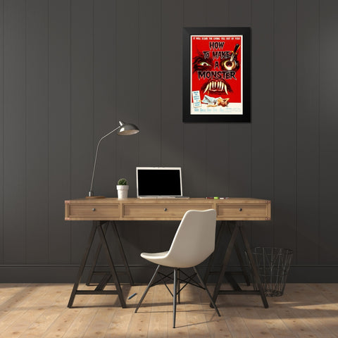 How to Make A Monster Black Modern Wood Framed Art Print by Hollywood Photo Archive