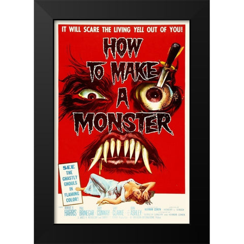 How to Make A Monster Black Modern Wood Framed Art Print by Hollywood Photo Archive