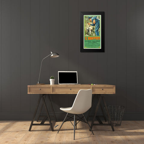 Italian - The Vampire Black Modern Wood Framed Art Print by Hollywood Photo Archive