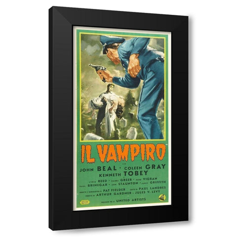 Italian - The Vampire Black Modern Wood Framed Art Print with Double Matting by Hollywood Photo Archive