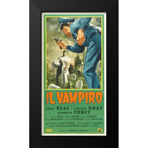 Italian - The Vampire Black Modern Wood Framed Art Print by Hollywood Photo Archive