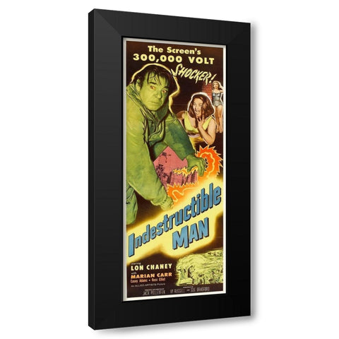 Indestructible Man Black Modern Wood Framed Art Print by Hollywood Photo Archive