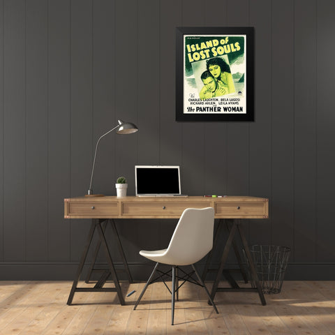 Island of Lost Souls Black Modern Wood Framed Art Print by Hollywood Photo Archive