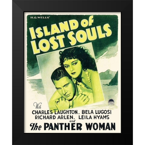 Island of Lost Souls Black Modern Wood Framed Art Print by Hollywood Photo Archive