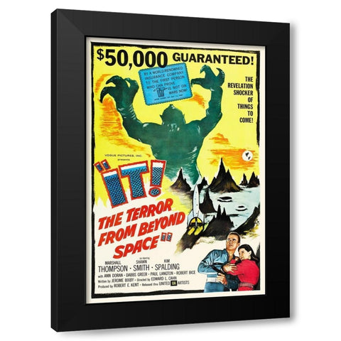 It The Terror From Space Black Modern Wood Framed Art Print with Double Matting by Hollywood Photo Archive