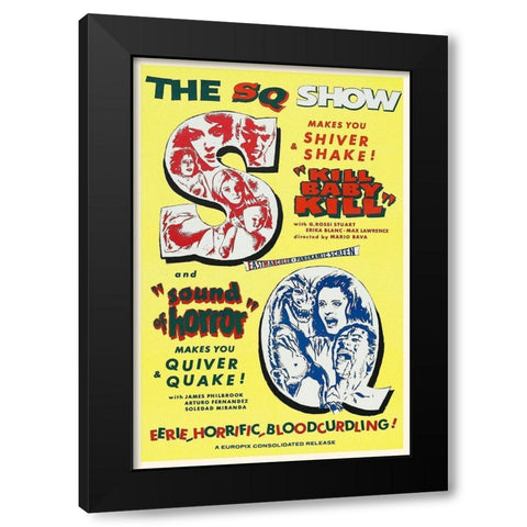 Double Feature - Kill Baby Kill and Sound of Horror Black Modern Wood Framed Art Print with Double Matting by Hollywood Photo Archive
