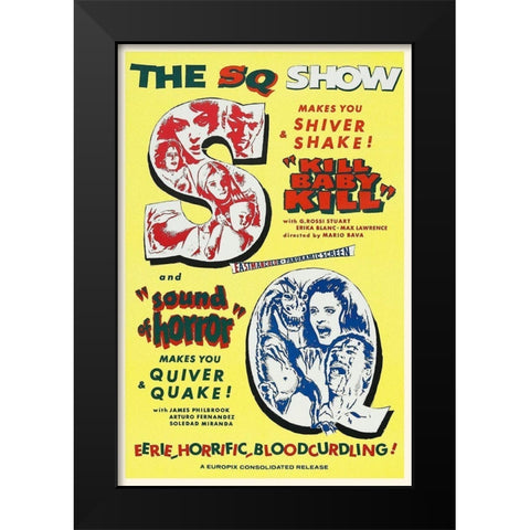 Double Feature - Kill Baby Kill and Sound of Horror Black Modern Wood Framed Art Print by Hollywood Photo Archive