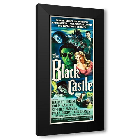 The Black Castle Black Modern Wood Framed Art Print with Double Matting by Hollywood Photo Archive