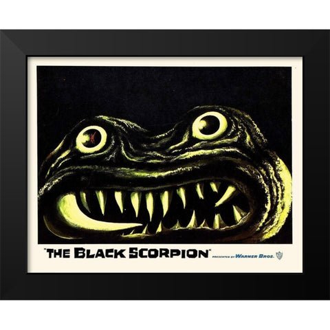 The Black Scorpion - Lobby Card Black Modern Wood Framed Art Print by Hollywood Photo Archive