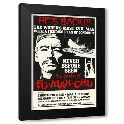 The Castle of Fu Man Chu Black Modern Wood Framed Art Print with Double Matting by Hollywood Photo Archive