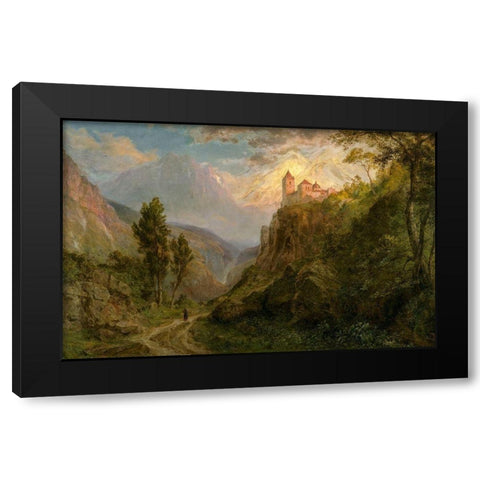 The Monastery of San Pedro Our Lady of the Snows Black Modern Wood Framed Art Print by Church, Frederic Edwin