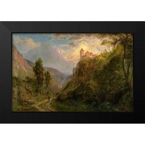 The Monastery of San Pedro Our Lady of the Snows Black Modern Wood Framed Art Print by Church, Frederic Edwin