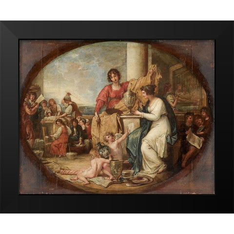 British Manufactory A Sketch Black Modern Wood Framed Art Print by West, Benjamin