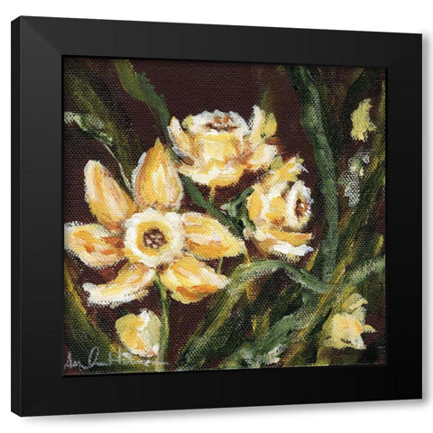 Sweet Little Daffodils Black Modern Wood Framed Art Print by Hilburn, Amanda