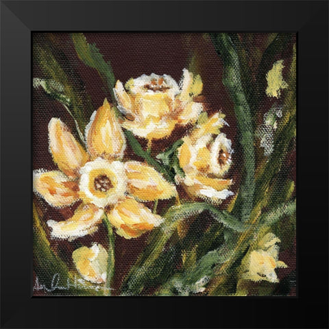 Sweet Little Daffodils Black Modern Wood Framed Art Print by Hilburn, Amanda