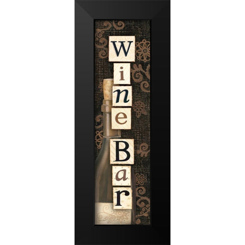 Wine Bar Black Modern Wood Framed Art Print by LaPoint, Annie