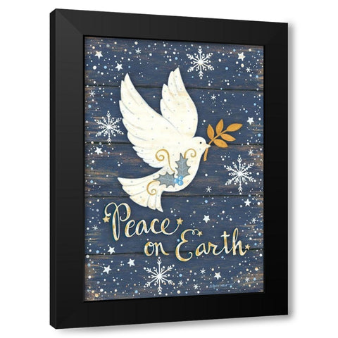 Peace on Earth Black Modern Wood Framed Art Print by Laponit, Annie
