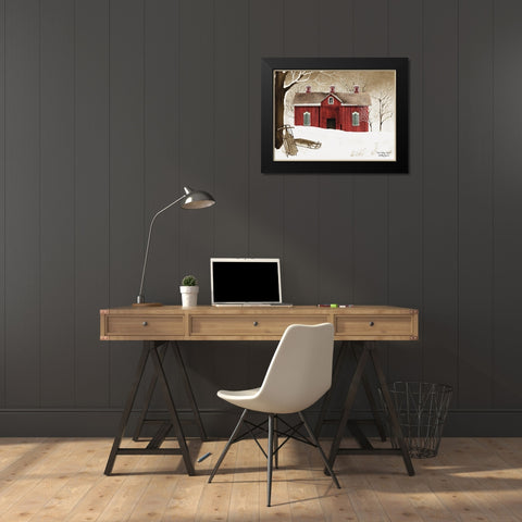 New Fallen Snow Black Modern Wood Framed Art Print by Jacobs, Billy