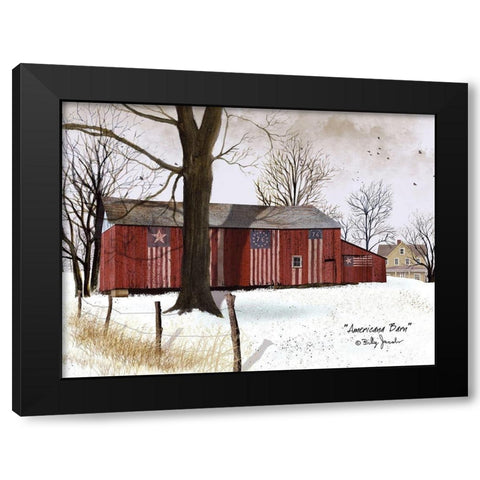 Americana Barn Black Modern Wood Framed Art Print by Jacobs, Billy