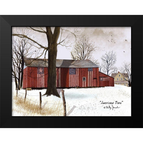 Americana Barn Black Modern Wood Framed Art Print by Jacobs, Billy