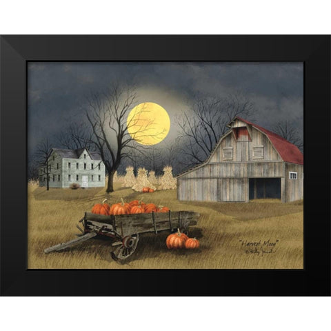 Harvest Moon Black Modern Wood Framed Art Print by Jacobs, Billy