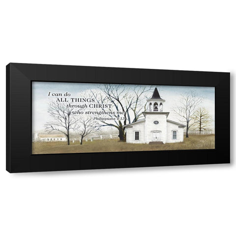 I Can Do All Things Black Modern Wood Framed Art Print with Double Matting by Jacobs, Billy
