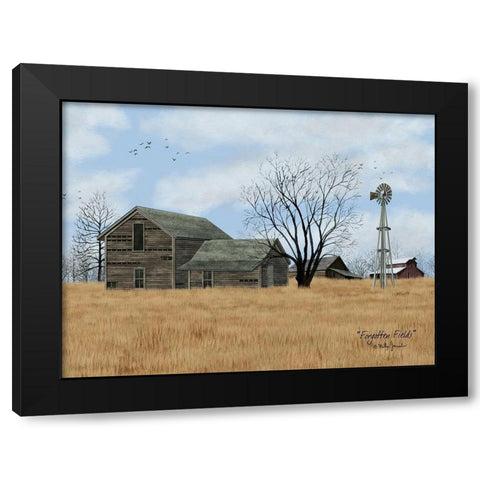 Forgotten Fields Black Modern Wood Framed Art Print by Jacobs, Billy