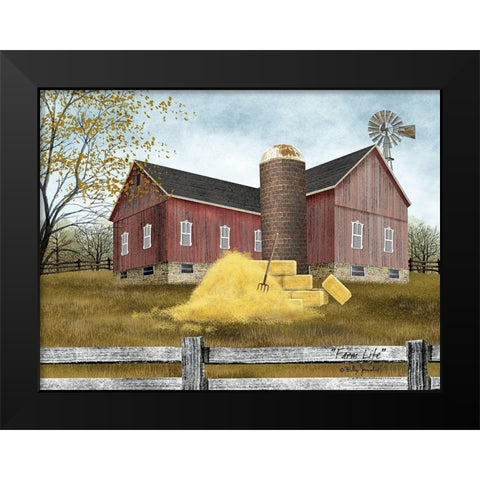 Farm Life Black Modern Wood Framed Art Print by Jacobs, Billy