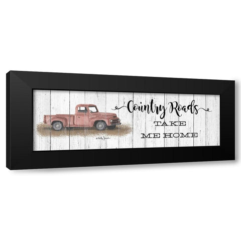 Country Roads Black Modern Wood Framed Art Print with Double Matting by Jacobs, Billy