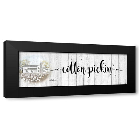 Cotton Pickin Black Modern Wood Framed Art Print with Double Matting by Jacobs, Billy