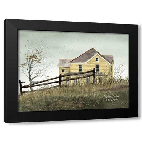 March Winds Black Modern Wood Framed Art Print with Double Matting by Jacobs, Billy