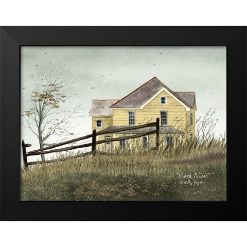 March Winds Black Modern Wood Framed Art Print by Jacobs, Billy