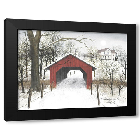 To Grandmothers House We Go Black Modern Wood Framed Art Print with Double Matting by Jacobs, Billy